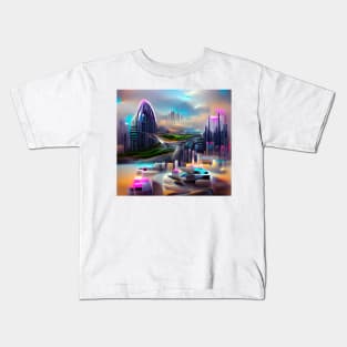 Futuristic Advanced City Kids T-Shirt